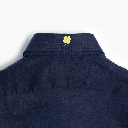 100% Linen Shirt - Dark Blue